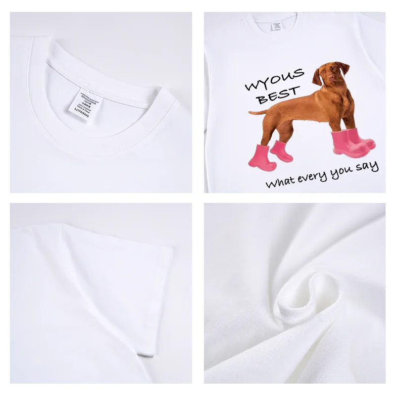 犬デザインプリントのオーバーサイズTシャツ：通勤風で夏を快適に