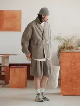 落ち肩デザインのゆったりカジュアルブレザー【ノーアイロン・ビンテージスタイル・通勤用】