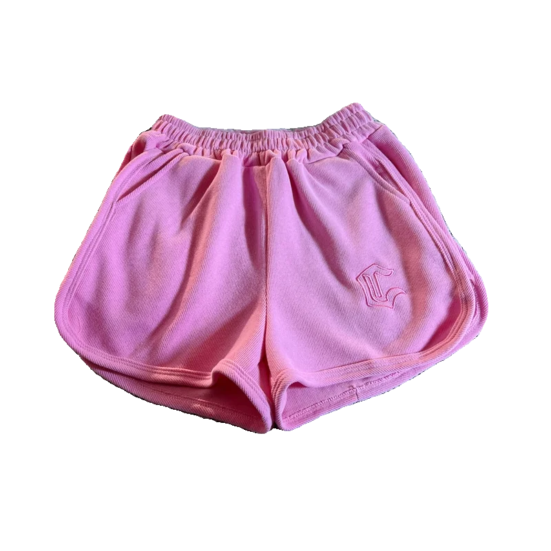 立体刺繍デザインのショートパンツ【女性用・カジュアル・Aライン・夏��用】