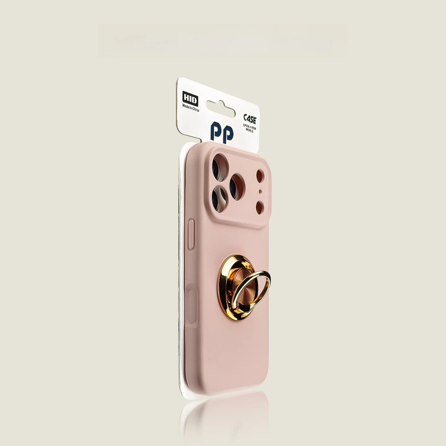 iPhone 17用アンティークホワイトリングスタンドケース：シンプルで実用的な保護とデザインのバランス