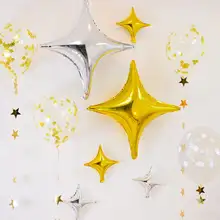 四角星型アルミ風船【24インチ・パーティー・誕生日・イベント用】