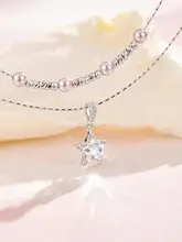 パールと星のデザインが特徴的なダブルレイヤー鎖骨チェーン【小ぶりで高級感】