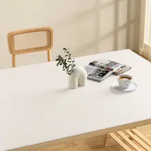 レザー製 北欧風 防水・防油 テーブルマット【洗浄不要・無地・環境に優しい・長方形】