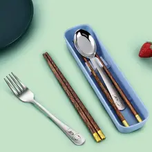 子供用 お箸 スプーン スーツ 1 人用ポータブル 食器