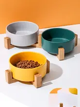 猫用 黒色陶器ダブルボウル【深型・洗いやすい・水と食事用】