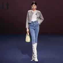 トレンドを押さえた美しいシルエットのデニムパンツ【レディース・スリムフィット・小脚デザイン】