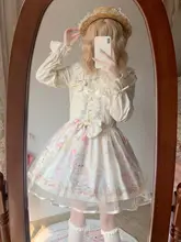 ロリータ風デザイン 長袖シャツ【ドールカラー・春用・個性的】