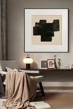 モダンでシンプルなリビングルームの装飾画 せいほうけい ニッチアート