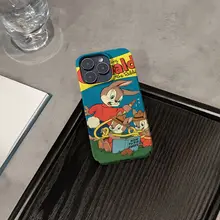 可愛いレトロなウサギとリスのイラスト【iPhone対応・マグネット式ソフトケース】