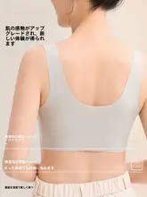 背中がらくらく！無鋼線タイプの綿製ブラジャー【夏用・薄手・高いフィット感】