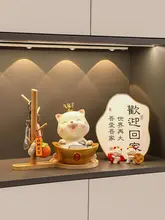 招き猫のキーケース【ユニークデザイン・玄関・リビング装飾用】