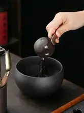 紫砂製 黒泥 西施茶壺と茶杯セット【家庭用・三才碗・香りを楽しむ】
