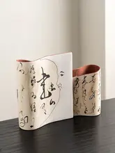 侘寂風 手作り花瓶【ヴィンテージスタイル・インテリア装飾用】
