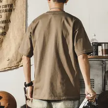 Tシャツ メンズ 半袖 クルーネック 無地 綿100% 厚手 オーバーサイズ 大きいサイズ アメリカン風 ベーシック 着回し インナー 夏