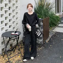 黒と灰色のスタイル レディースジャケット【ストライプ デザイン・スリムフィット・ワイドパンツ】（セットアップ対応）
