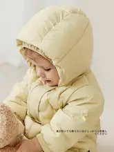 赤ちゃん用ダウンオールインワン【フード付き・暖かい・ベビー用】