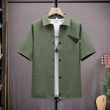 夏用のゆったり半袖シャツ【メンズ・通気性・カジュアルデザイン】