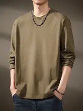 極上の柔らかさの長袖Tシャツ【秋用・コットン・ラウンドネック・ゆったりしたデザイン】