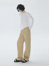トレンド感あふれる折り返しワイドパンツ【スリムシルエット・デザイン・ストレート】（セットアップ対応）