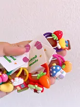 カラフルな小屋型ヘアゴム【ベビー用・フルーツデザイン】