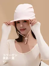 快適な睡眠をサポート！純綿製 レディースナイトキャップ【防風防寒・無圧感】