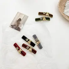 小熊デザインのヘアクリップ【サイドバング用・韓国風・おしゃれアクセサリー】