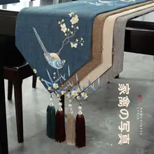高級刺繍入りテーブルランナー【防水・中華スタイル・長方形・ティーテーブル用】