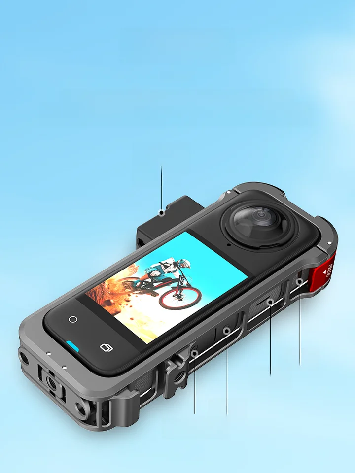 Insta360 X4用金属保護フレーム【防衝撃・全景アクションカメラ用アクセサリー】