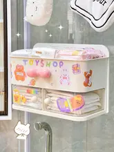 可愛い壁掛け収納ボックス【穴あけ不要・衛生用品や化粧品収納に最適】