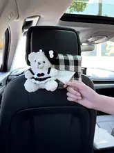 かわいいクマの車載ティッシュケース【椅子背面取り付け・ハンドルボックス用】