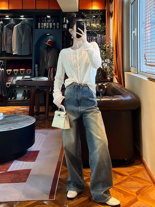 純山羊绒カーディガン【アメリカンビンテージ・クラシック・極上の柔らかさ】