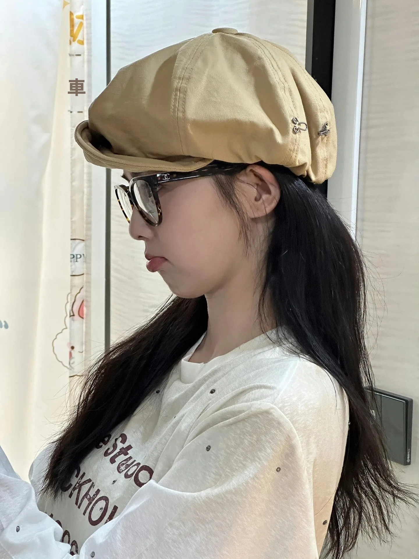 大きめサイズのベレー帽【夏用・フラップデザイン・八角形】：小清新スタイルで四季通用の実用性を検証