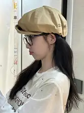 大きめサイズのベレー帽【夏用・フラップデザイン・八角形】