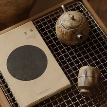 レトロな石模様の半月型茶壺【粗陶質感・禅意】