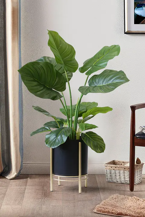 フェイクプランツ スイカ葉 屋内 小さな観葉植物 インテリア