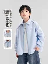春用男児用コットン長袖シャツ【おしゃれなデザイン・軽快な着心地】