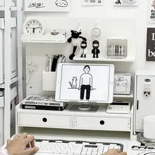 デスクラック 本棚 有孔ボード キッズ 男の子 女の子 学生 卓上 多段 多機能 収納 勉強