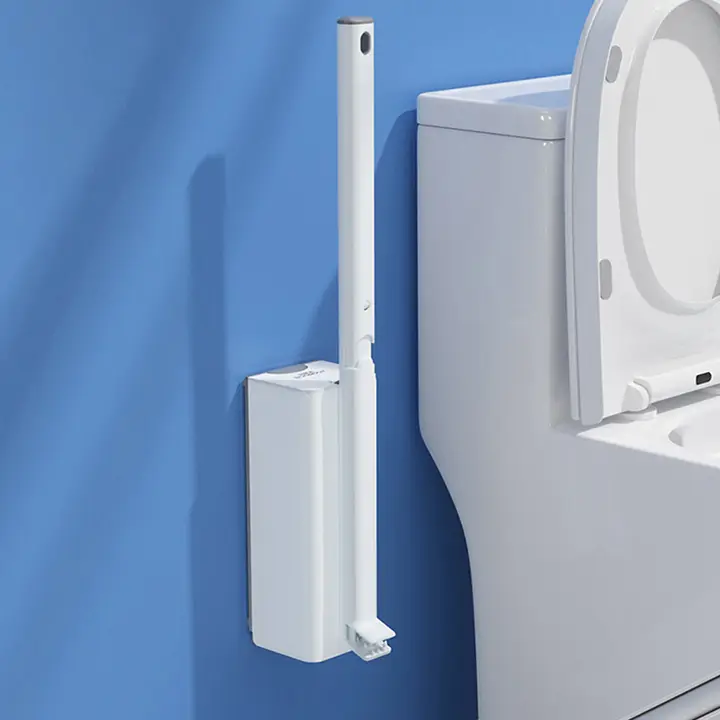 壁掛け式トイレブラシ【使い捨て・隅々まで届く】