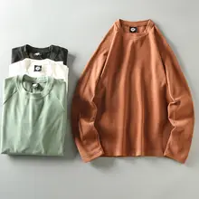 裏表はデロン素材の高伸縮性ラウンドネック長袖Tシャツ【保温・快適性・メンズ】