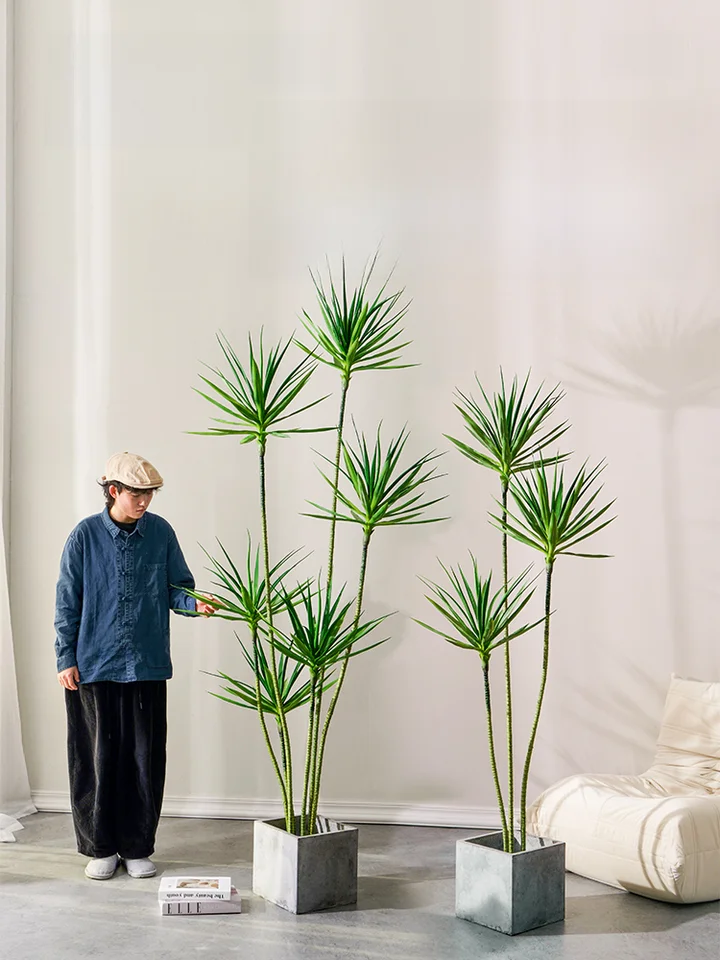 フェイク植物 リビング 部屋の装飾 大型人工植物 グリーンプラント 樹 ドラゴンブラッドツリー アガベ ラグジュアリー