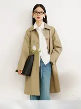した着心地の女性用コート【ミドル丈・翻訳付き・カジュアルスタイル】（セットアップ対応）