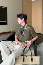 Tシャツ 半袖 メンズ リヨセル 接触冷感 防シワ加工 ノンアイロン きれいめ カジュアル トレンド 夏「HLDS」