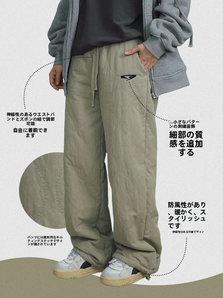 防寒保温オーバーサイズコットンパンツ：ストレートタイプの冬用長パンツは実際どうなのか