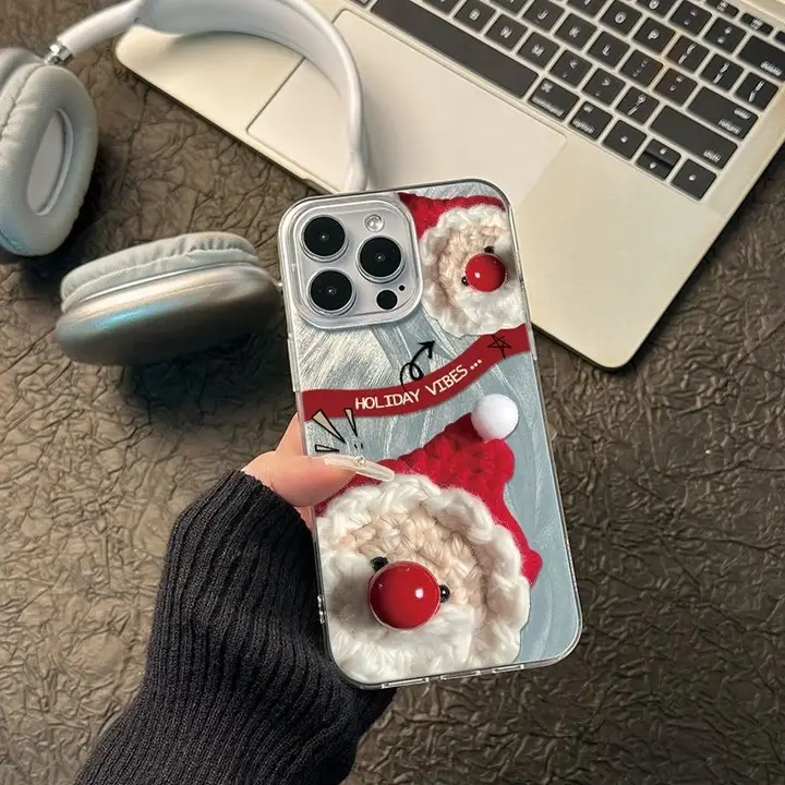 サンタクロースデザインのスマホケース【iPhone 16 Pro Max・Huawei Mate 60・Xiaomi 15・Honor 200・Redmi K80など対応】