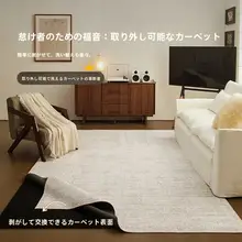 取り外し可能な洗えるラグ【レトロデザイン・高級感・防猫爪】