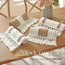 麻風編みデザインのテーブルランナー【高級感・復古風・和風】