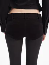 冬季用 超短低腰コーデュロイ三角ショートパンツ
