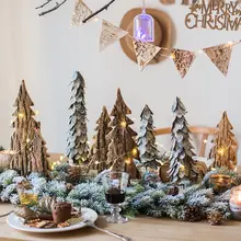 木製クリスマスツリー デスクトップ飾り【アメリカンスタイル・雰囲気作り】