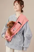 Blueport ペット用携帯斜め掛けバッグ【小型犬用・折りたたみ・通気性・ショルダータイプ】