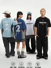 涼感素材のピンストライプ半袖Tシャツ【ユニセックス・バイカラー・ラフフィット】